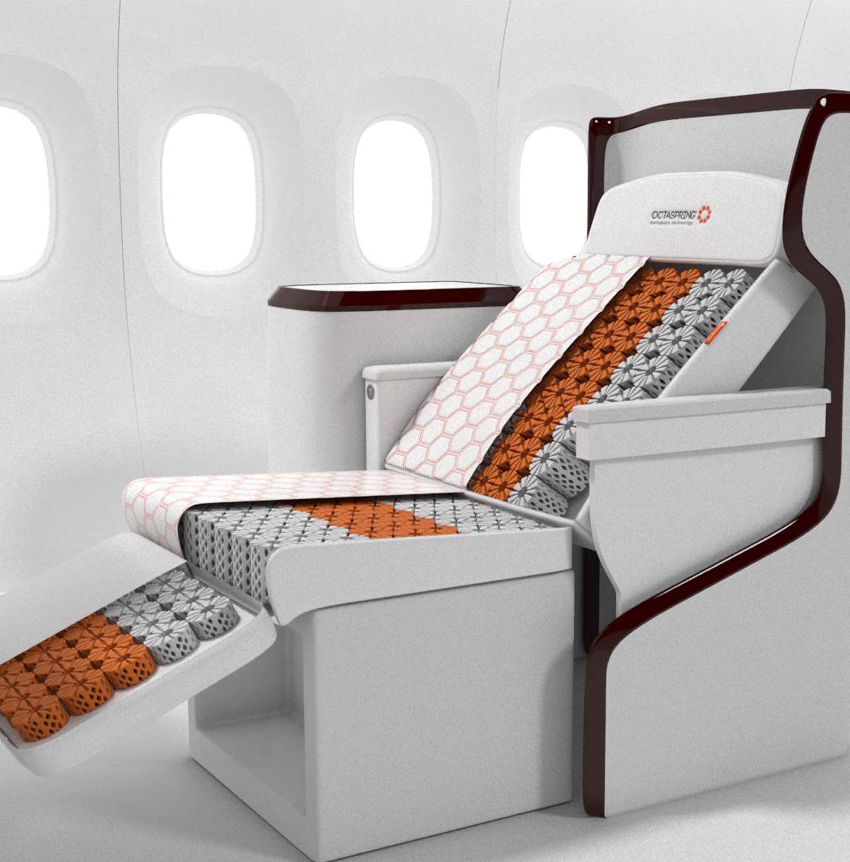 Business class seat cushions